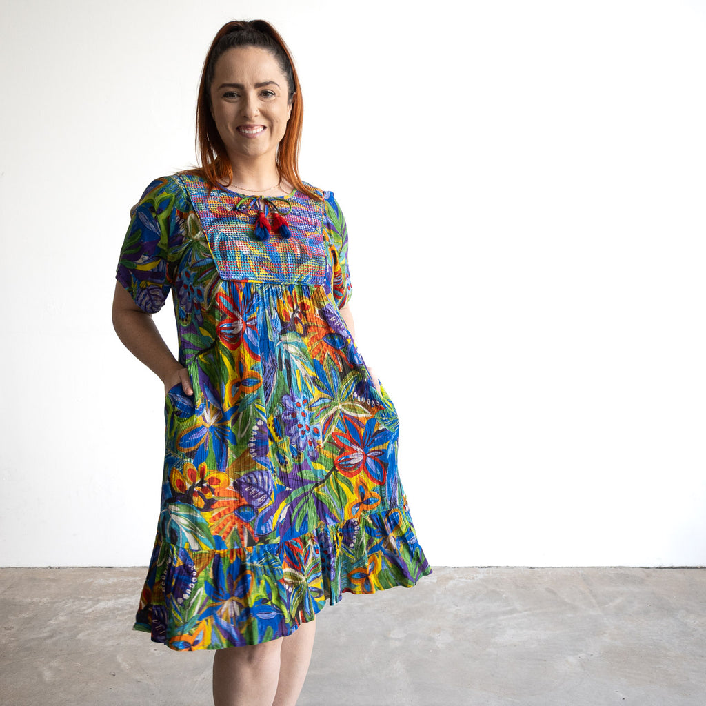 Summer Breeze Smock Dress by Orientique Australia - Zapallar - 81361