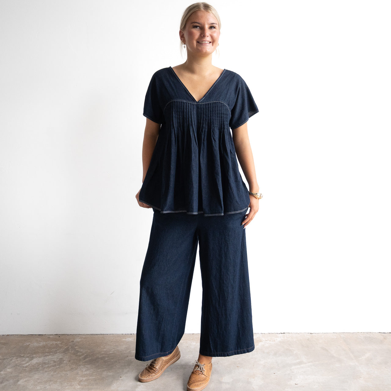 Summer Denim Culotte Pant