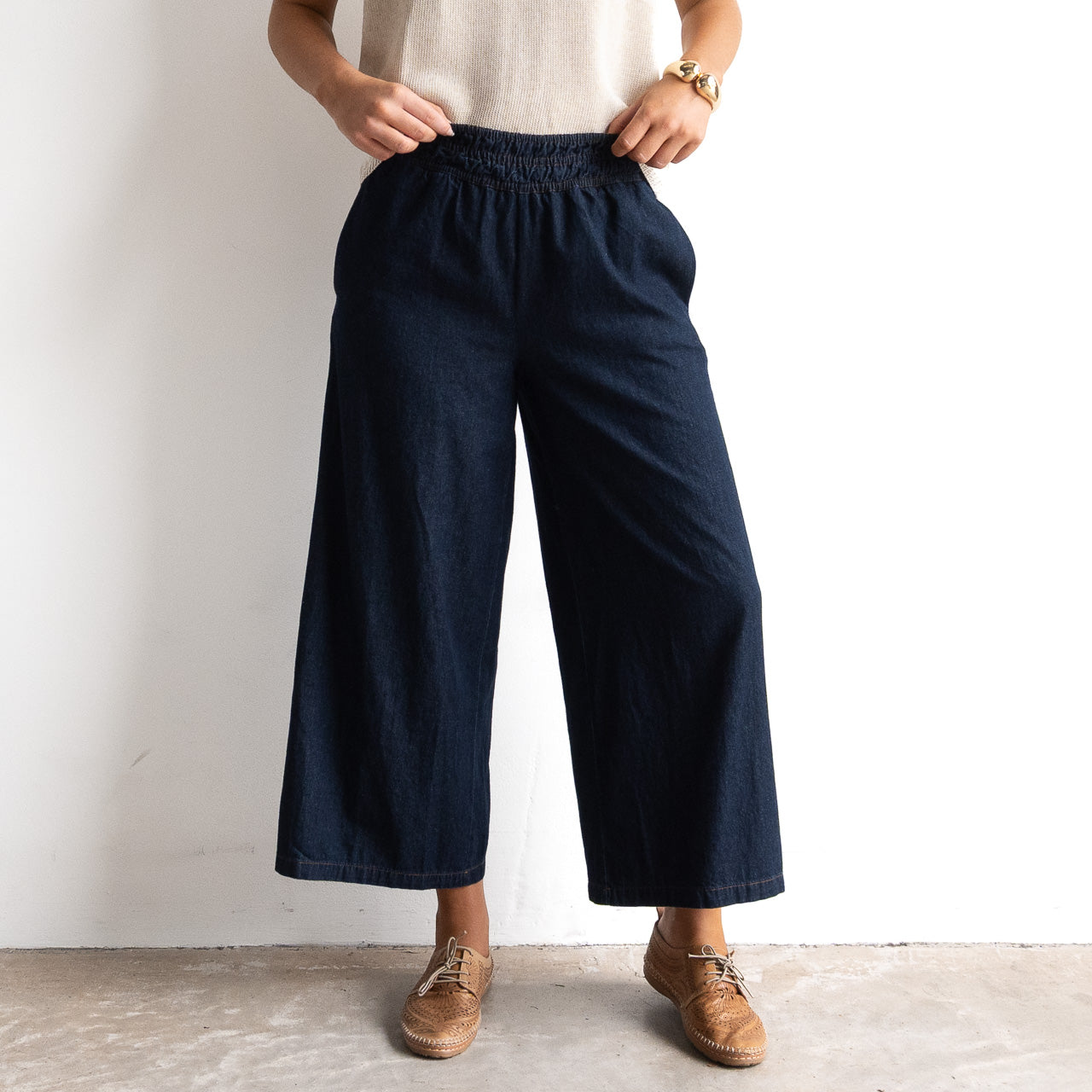 Summer Denim Culotte Pant