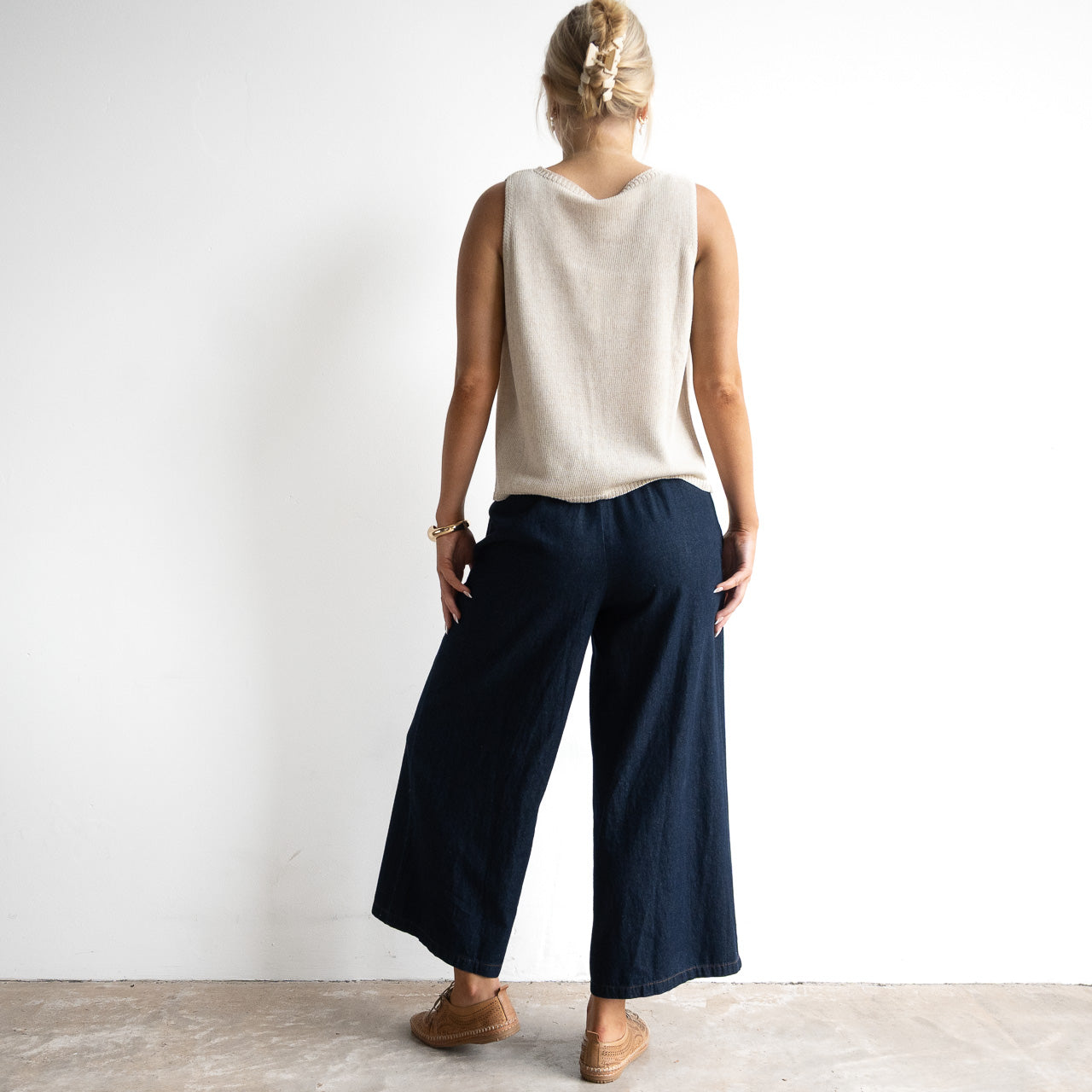 Summer Denim Culotte Pant