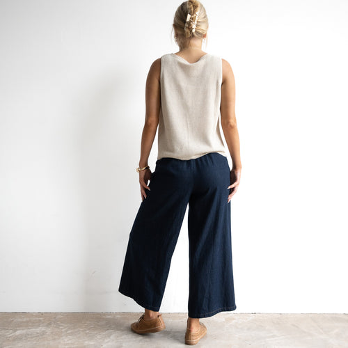 Summer Denim Culotte Pant