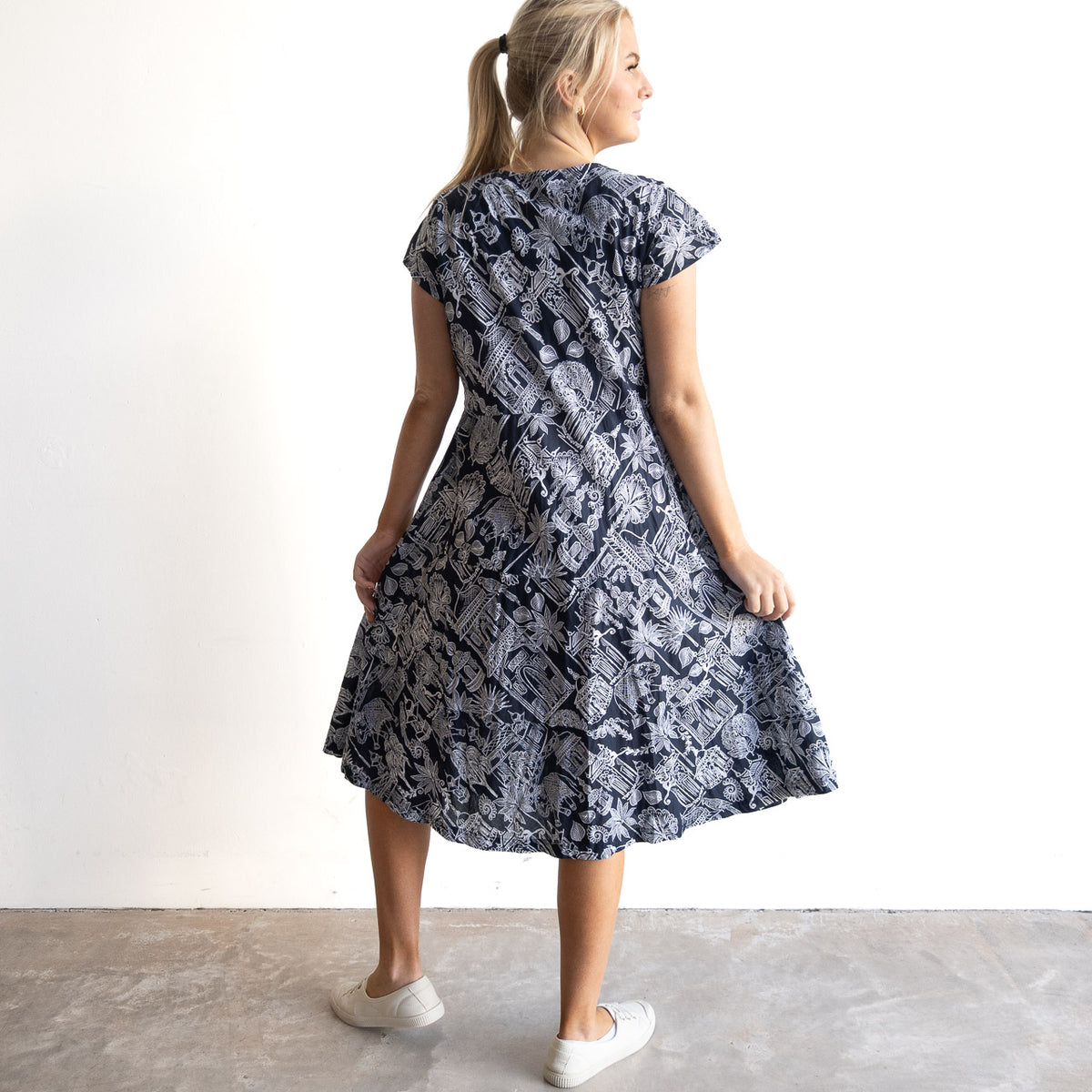 Sweet Bias Dress - Cassis - 40345
