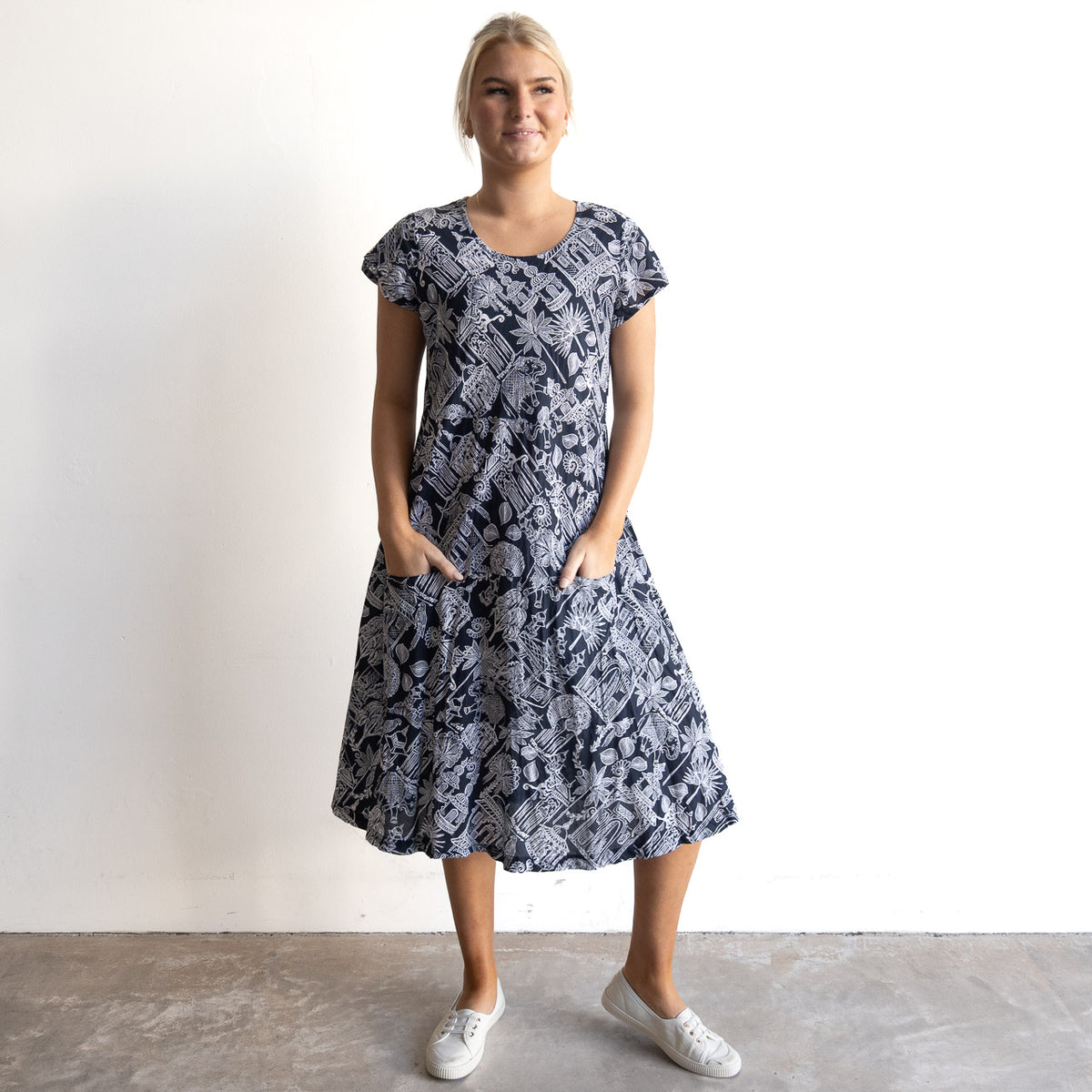 Sweet Bias Dress - Cassis - 40345