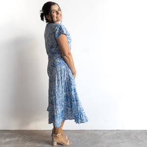 Sweet Bias Dress by Orientique Australia - Aksharay Blue - 40231