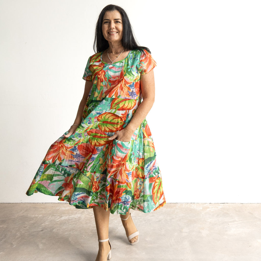 Sweet Bias Dress by Orientique Australia - Ecuador - 40214