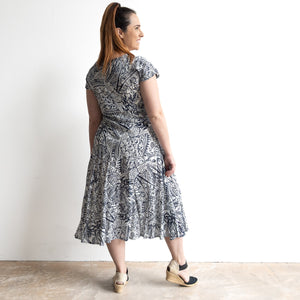 Sweet Bias Dress by Orientique Australia - Aksharay Navy - 40225