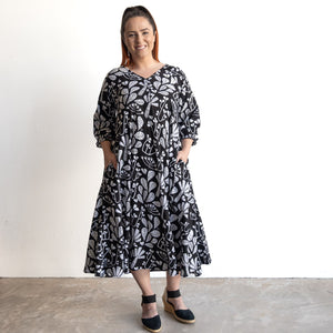 Swinging Midi Dress by Orientique Australia - Ayangue - 81375
