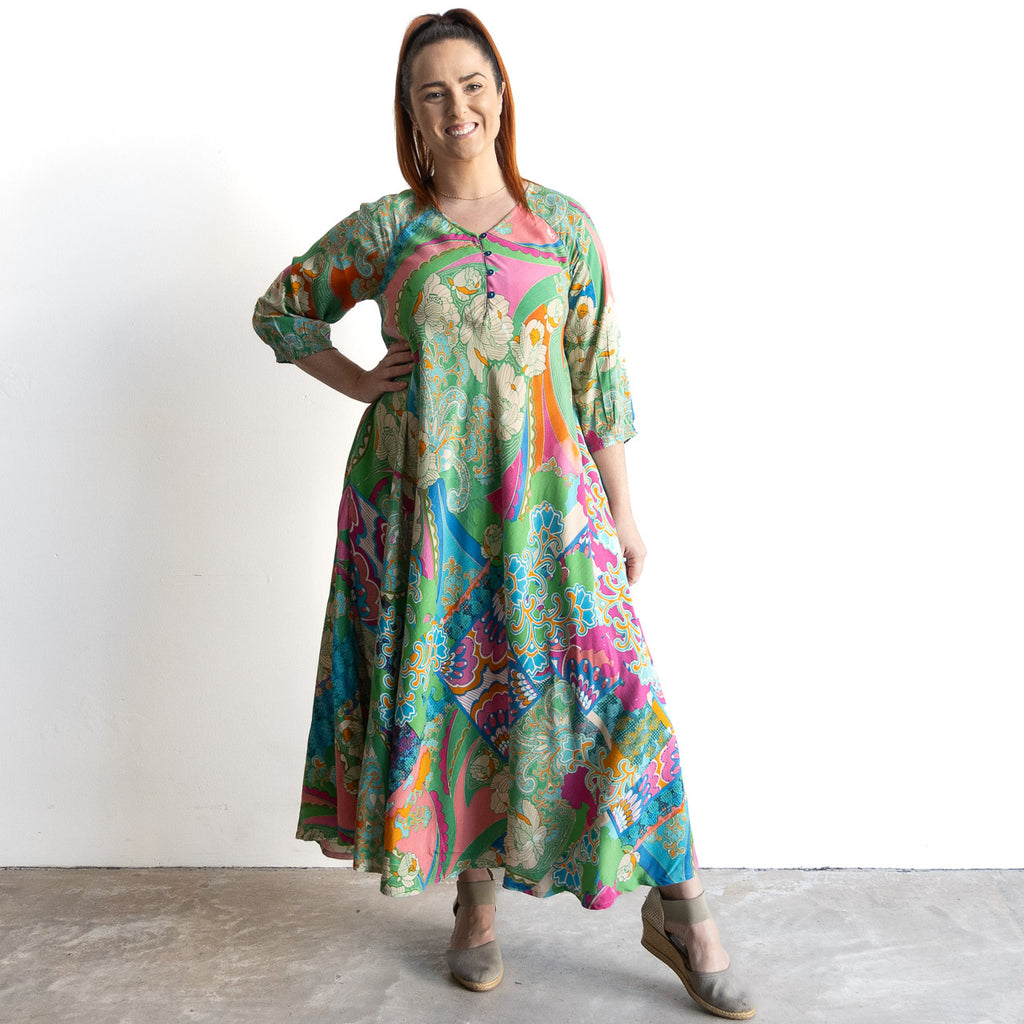 Swinging Midi Dress by Orientique Australia - Santa Cruz - 20131