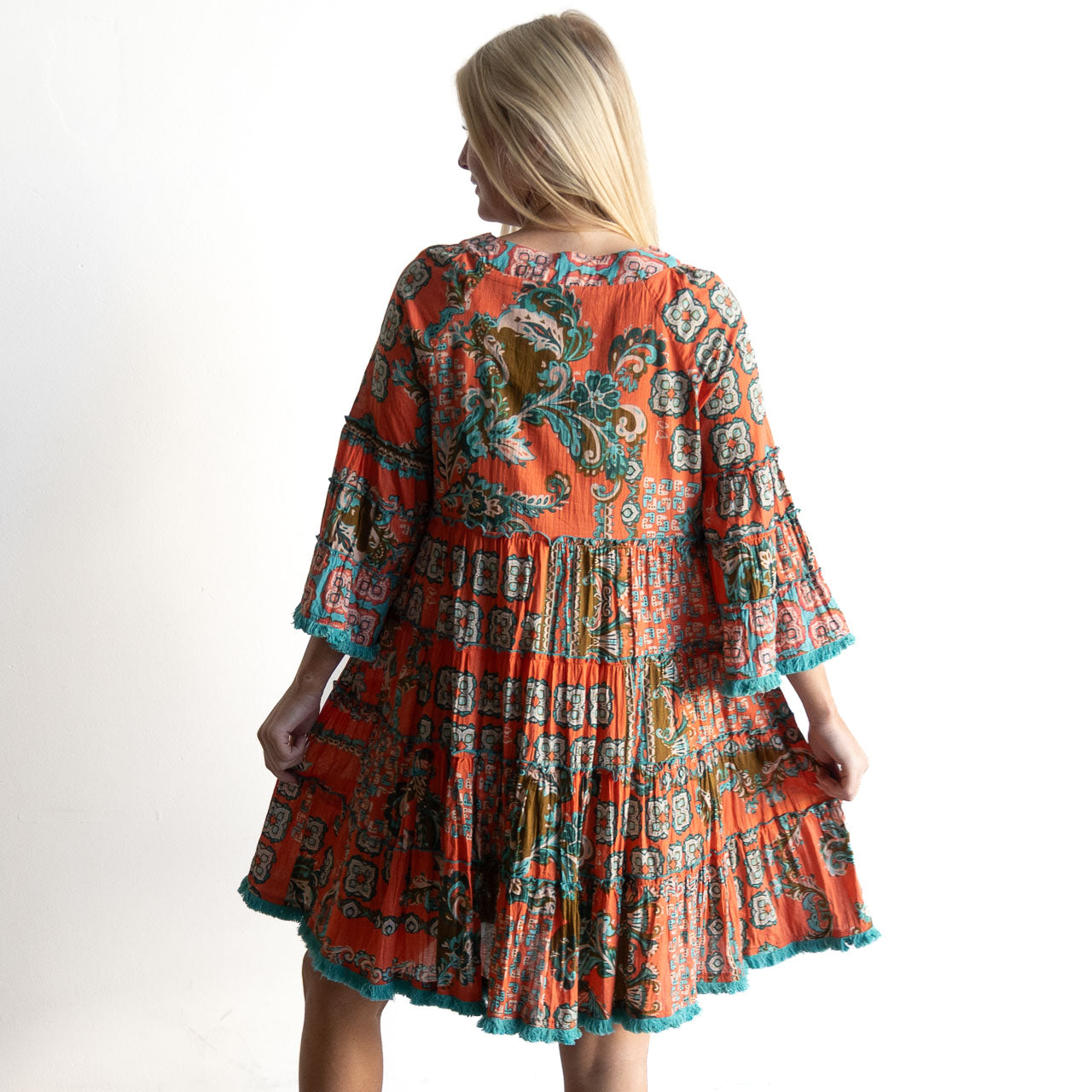 Tassel Trim Layer Dress - Sibili - 61039