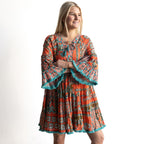 Tassel Trim Layer Dress - Sibili - 61039