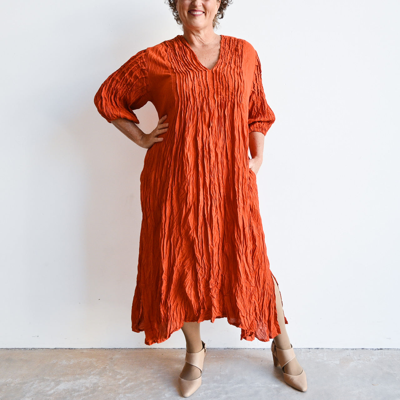 The Wanderer Tunic Dress - RustOrange KOBOMO