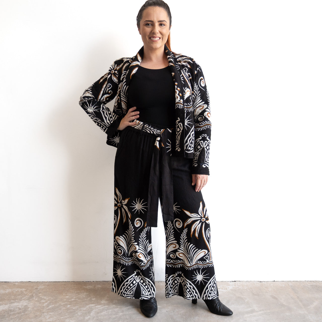 Tie Belt Lounge Pant by Orientique Australia - Indus - 4668