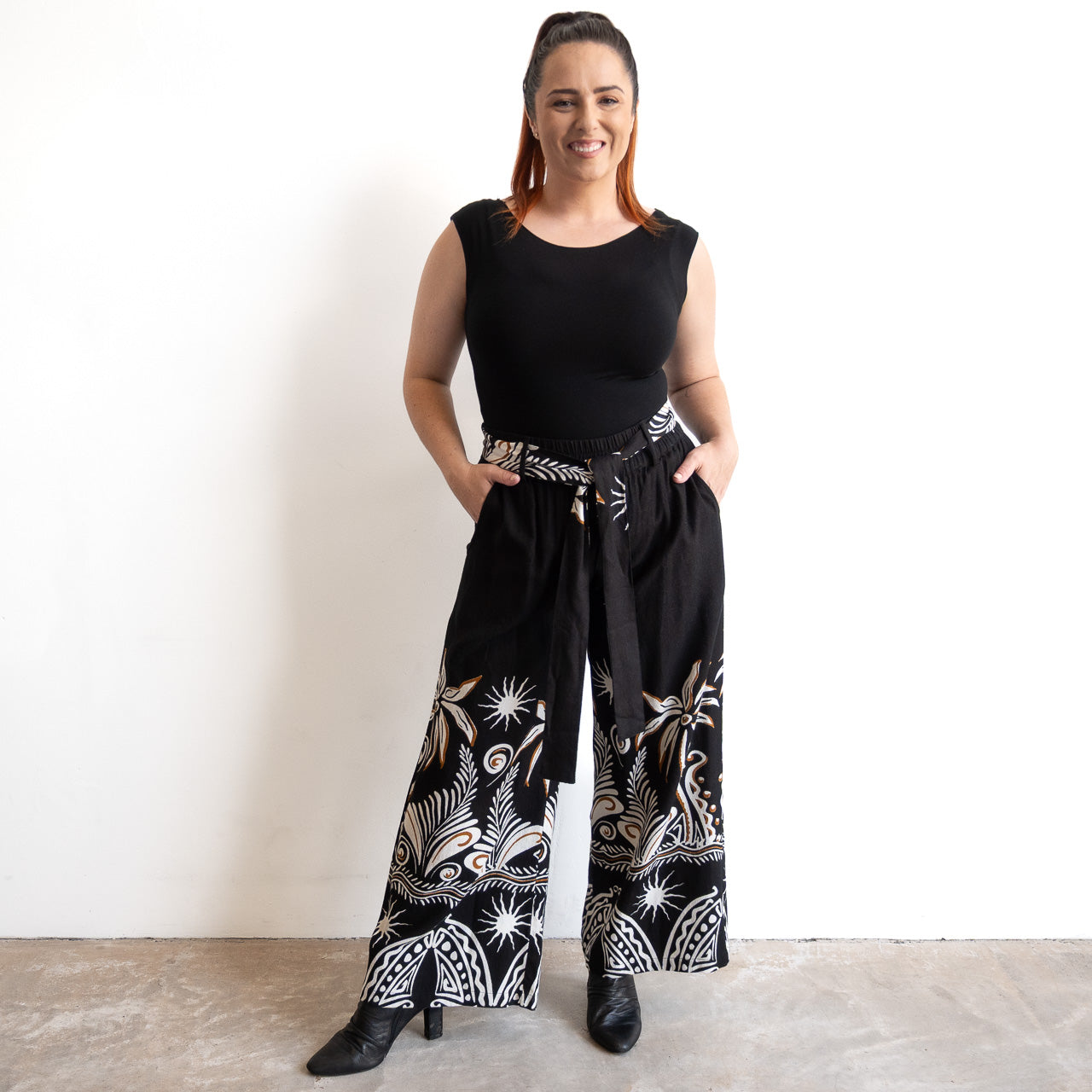 Tie Belt Lounge Pant by Orientique Australia - Indus - 4668