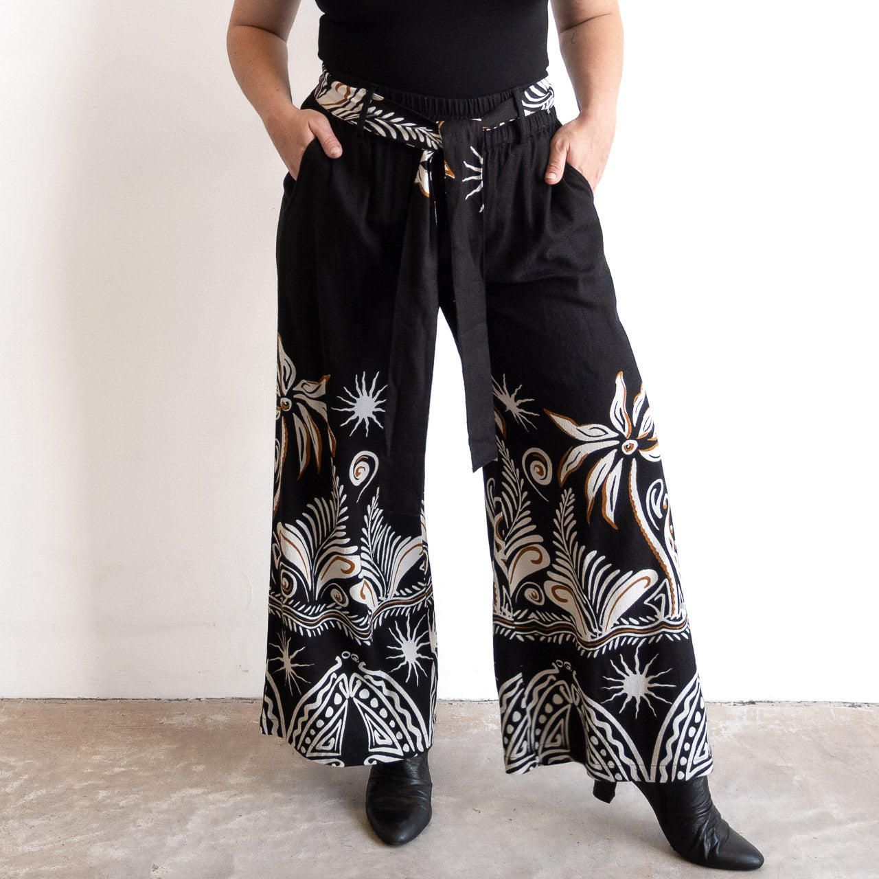 Tie Belt Lounge Pant by Orientique Australia - Indus - 4668