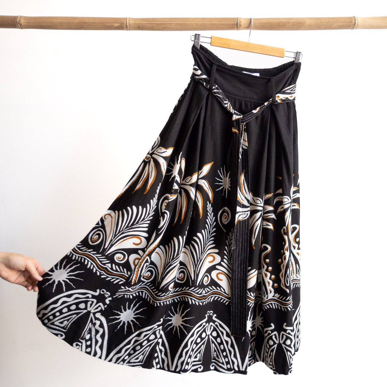 Tie Belt Maxi Skirt by Orientique Australia - Indus - 4541