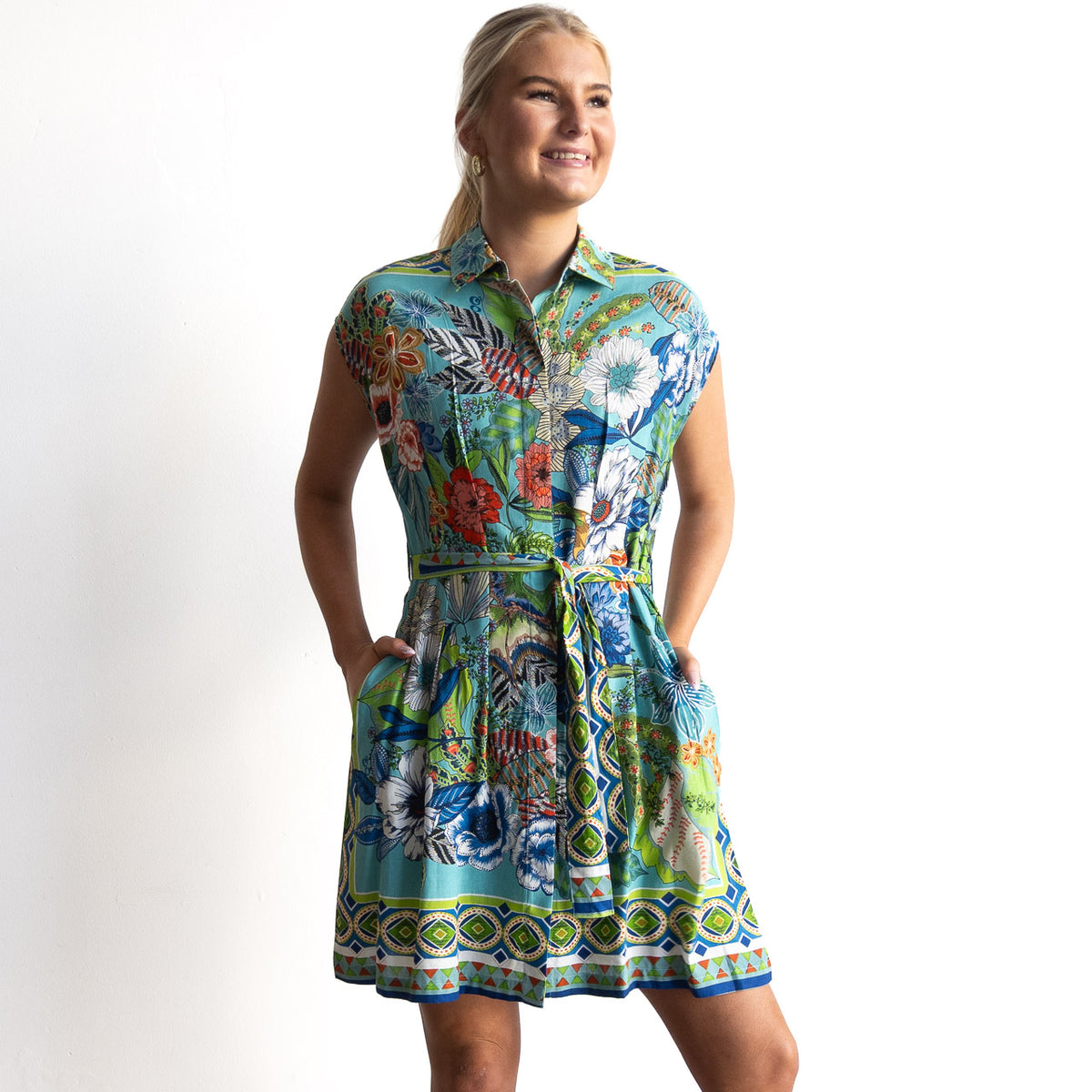 Tie Waist Dress - Camarge - 30273
