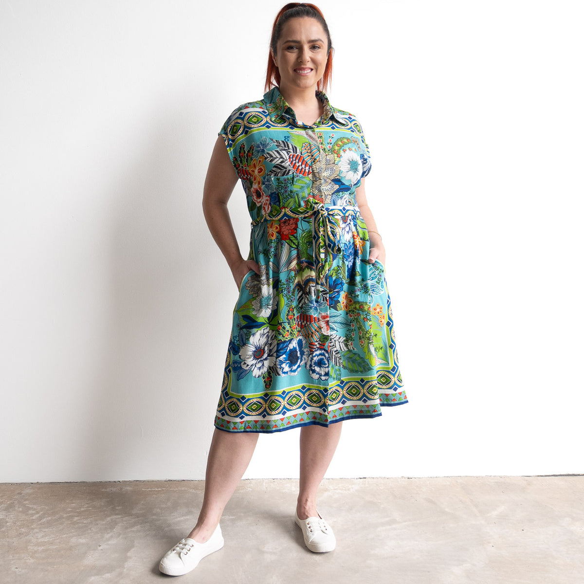 Tie Waist Dress - Camarge - 30273