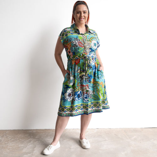 Tie Waist Dress - Camarge - 30273