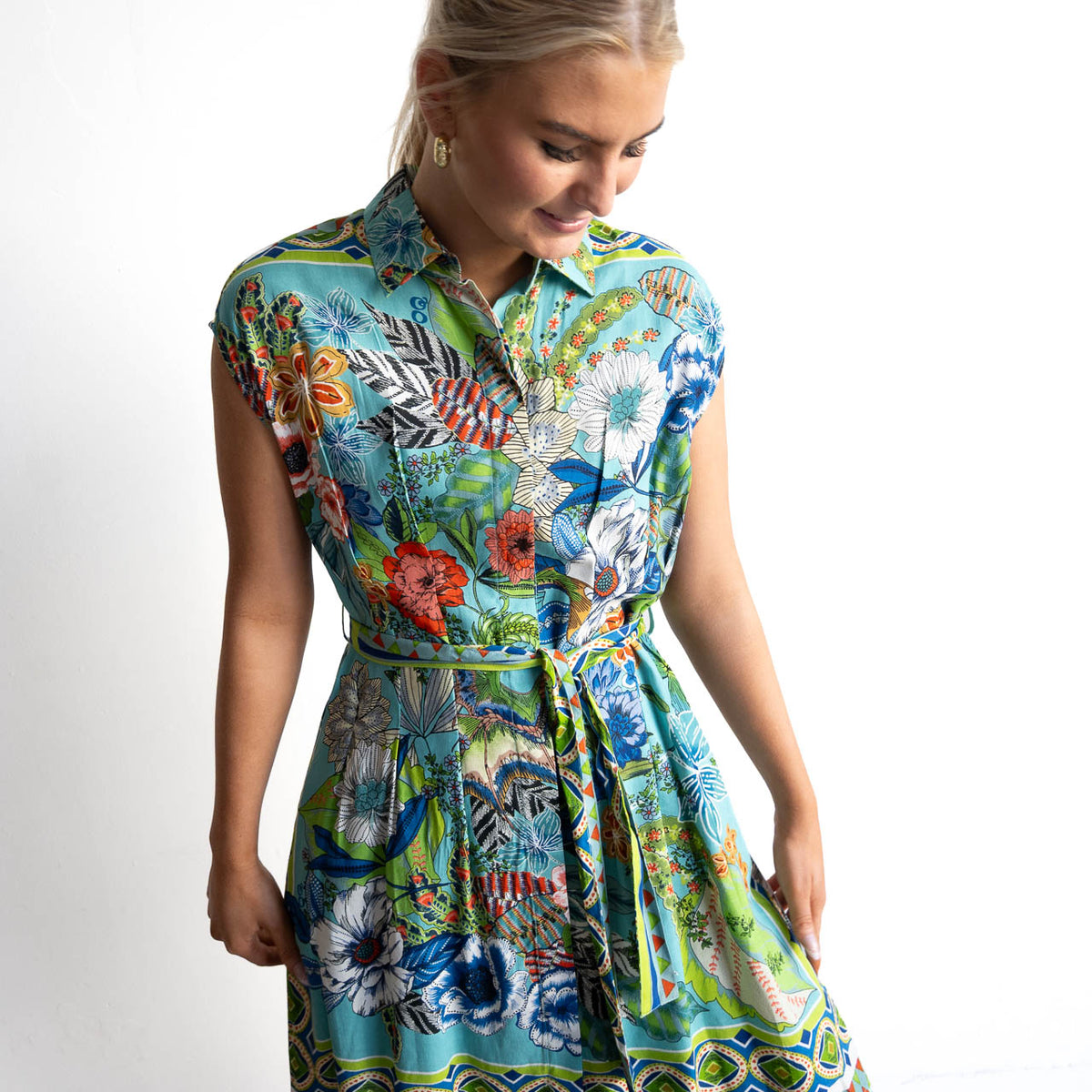 Tie Waist Dress - Camarge - 30273