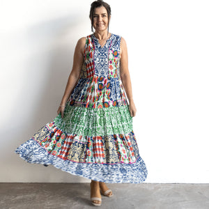 Tiered Midi Dress by Orientique Australia - Buzios - 30211
