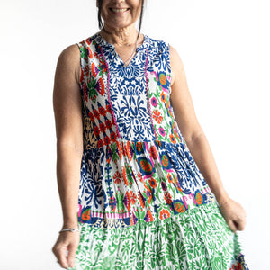 Tiered Midi Dress by Orientique Australia - Buzios - 30211