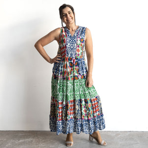 Tiered Midi Dress by Orientique Australia - Buzios - 30211