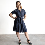 Top Stitch Safari Shirt Dress by Orientique Australia - 61765