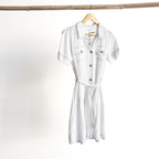 Top Stitch Safari Shirt Dress by Orientique Australia - 61765