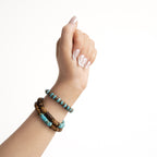 Trio Stone and Timber Stretch Bracelet Set