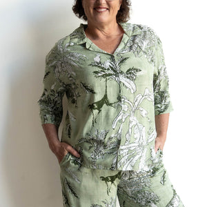 Two Piece Loungewear Pant Set - Safari Sage