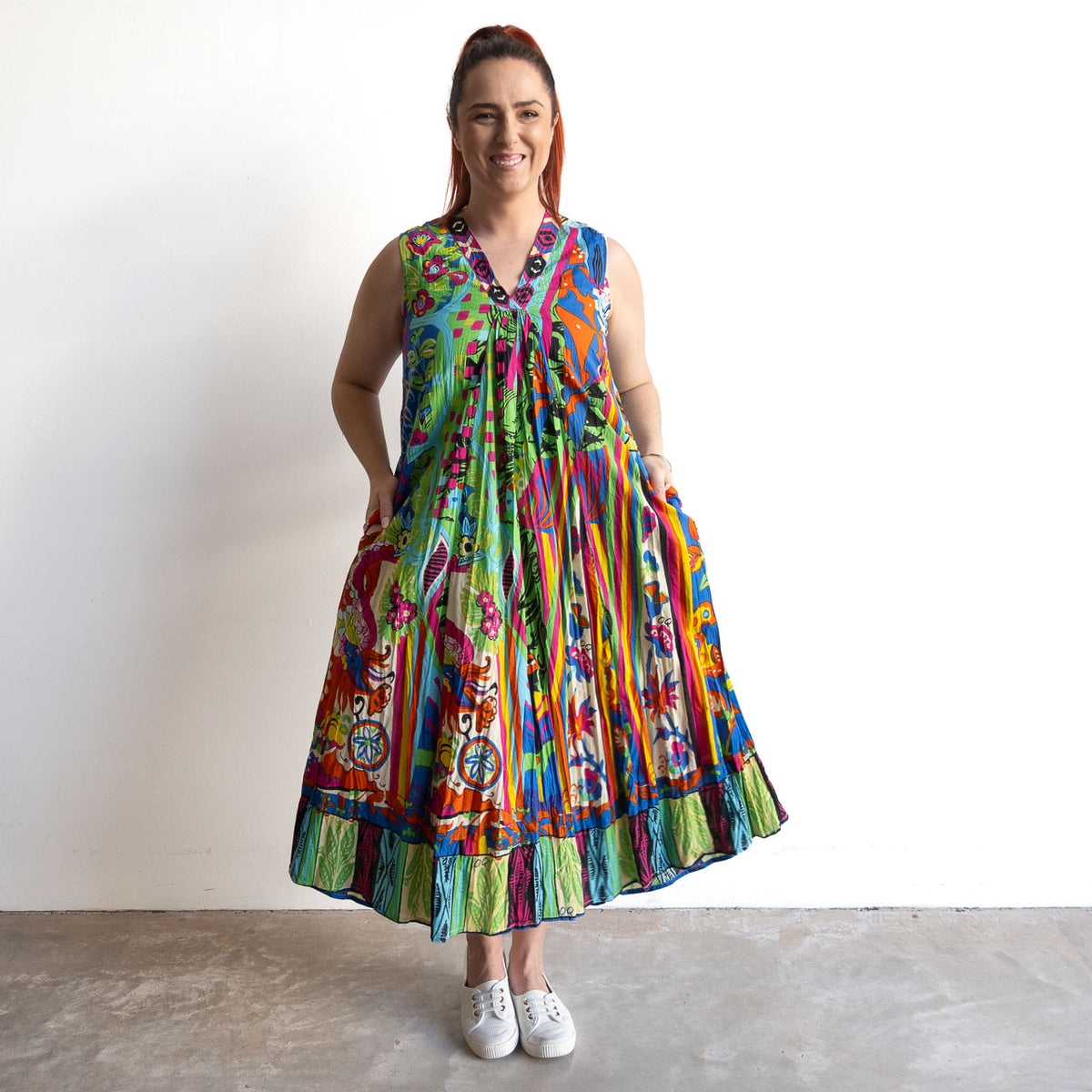 V-neck Midi Dress - Bonnieux - 30253
