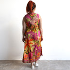 V-neck Midi Dress - Tahiti - 61078