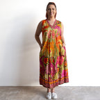 V-neck Midi Dress - Tahiti - 61078