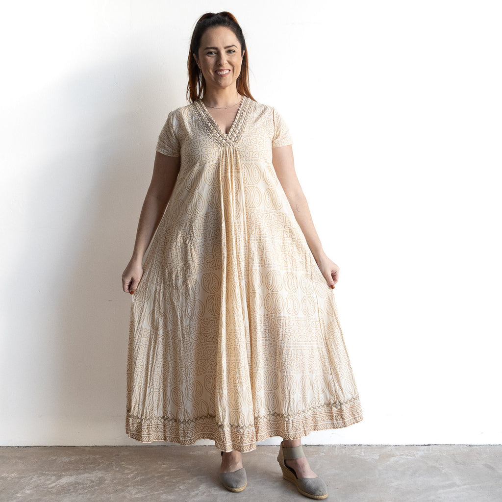 V-neck Midi Dress by Escape - Veronica - 91248