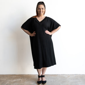 Vee Midi Dress by KOBOMO Bamboo