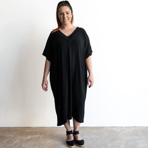 Vee Midi Dress by KOBOMO Bamboo