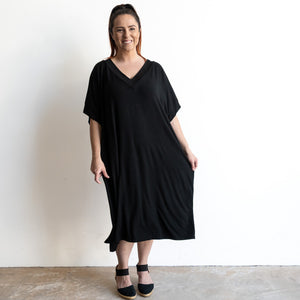 Vee Midi Dress by KOBOMO Bamboo