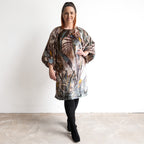 Velvet Balloon Sleeve Dress by Escape - Almasa - 31069