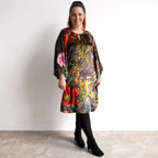 Velvet Balloon Sleeve Dress by Orientique - Maguana - 31076