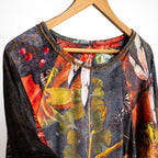 Velvet Balloon Sleeve Dress by Orientique - Maguana - 31076