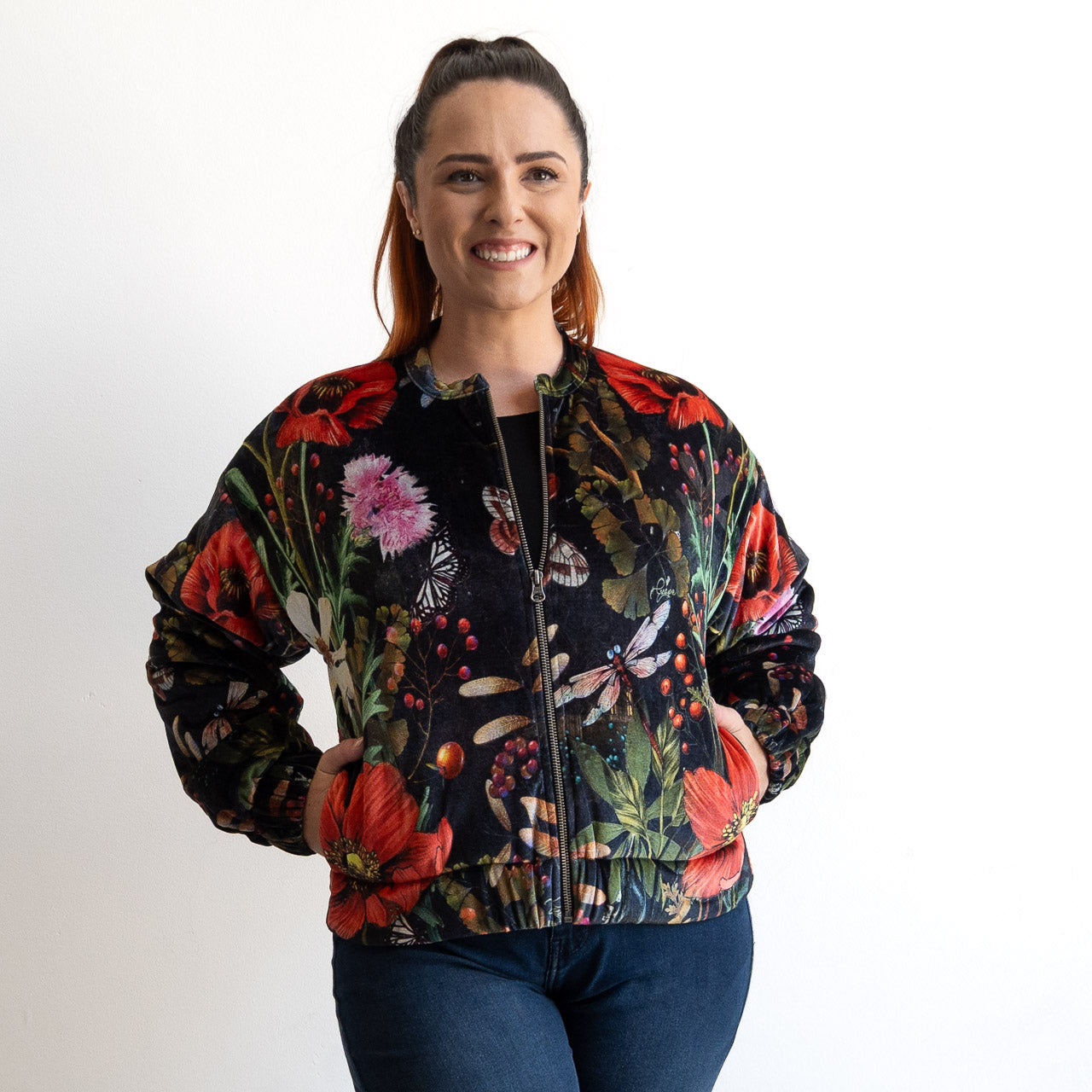 Velvet Bomber Jacket by Escape - Maguana - 62817