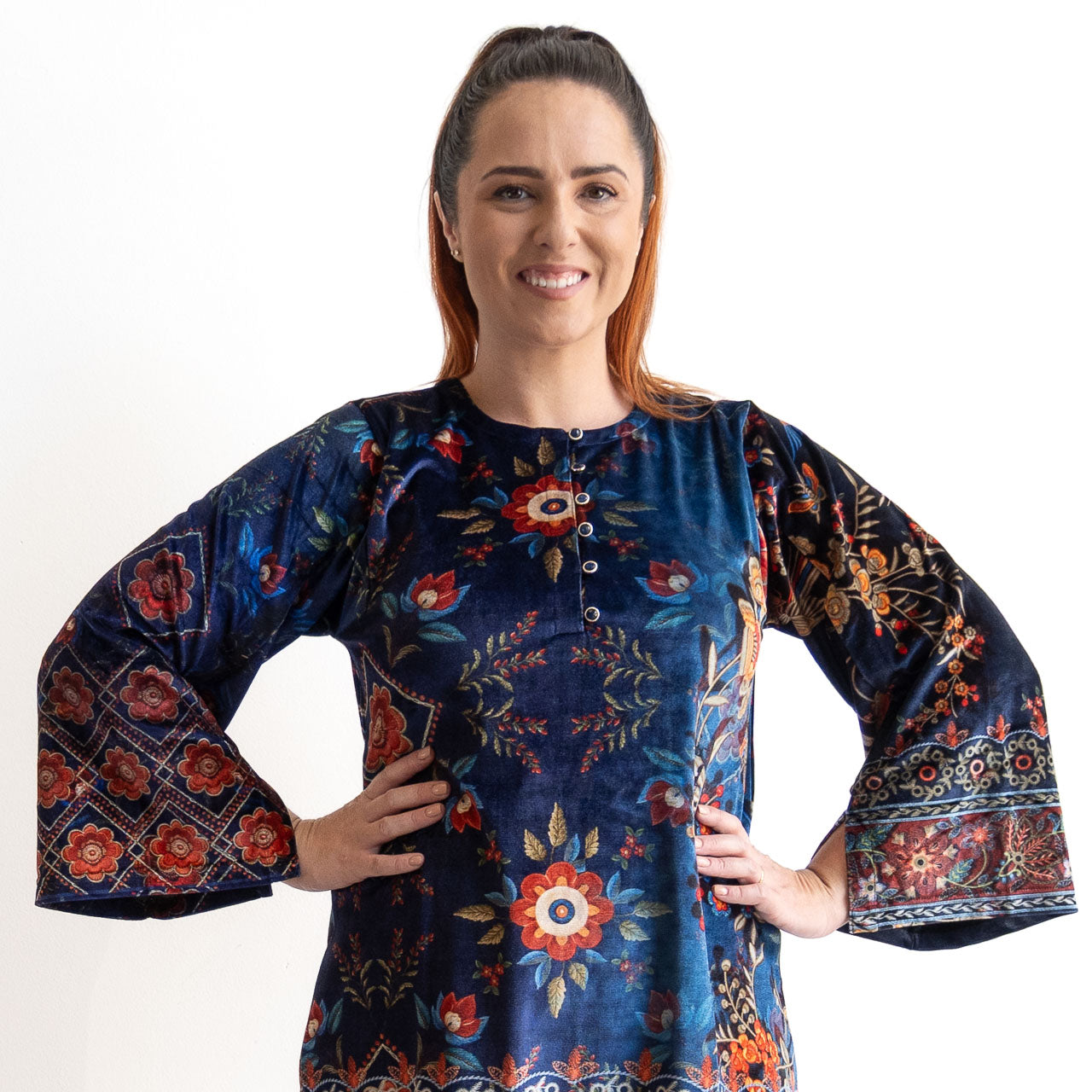 Velvet Tunic by Orientique - Embroidery - 82231