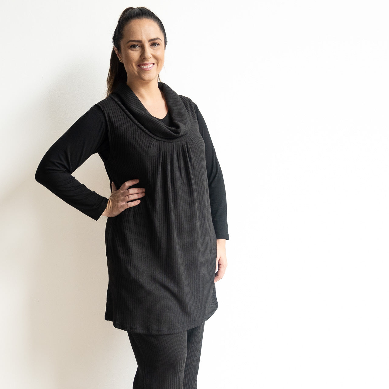 Versa Knit Cowl Tunic by KOBOMO