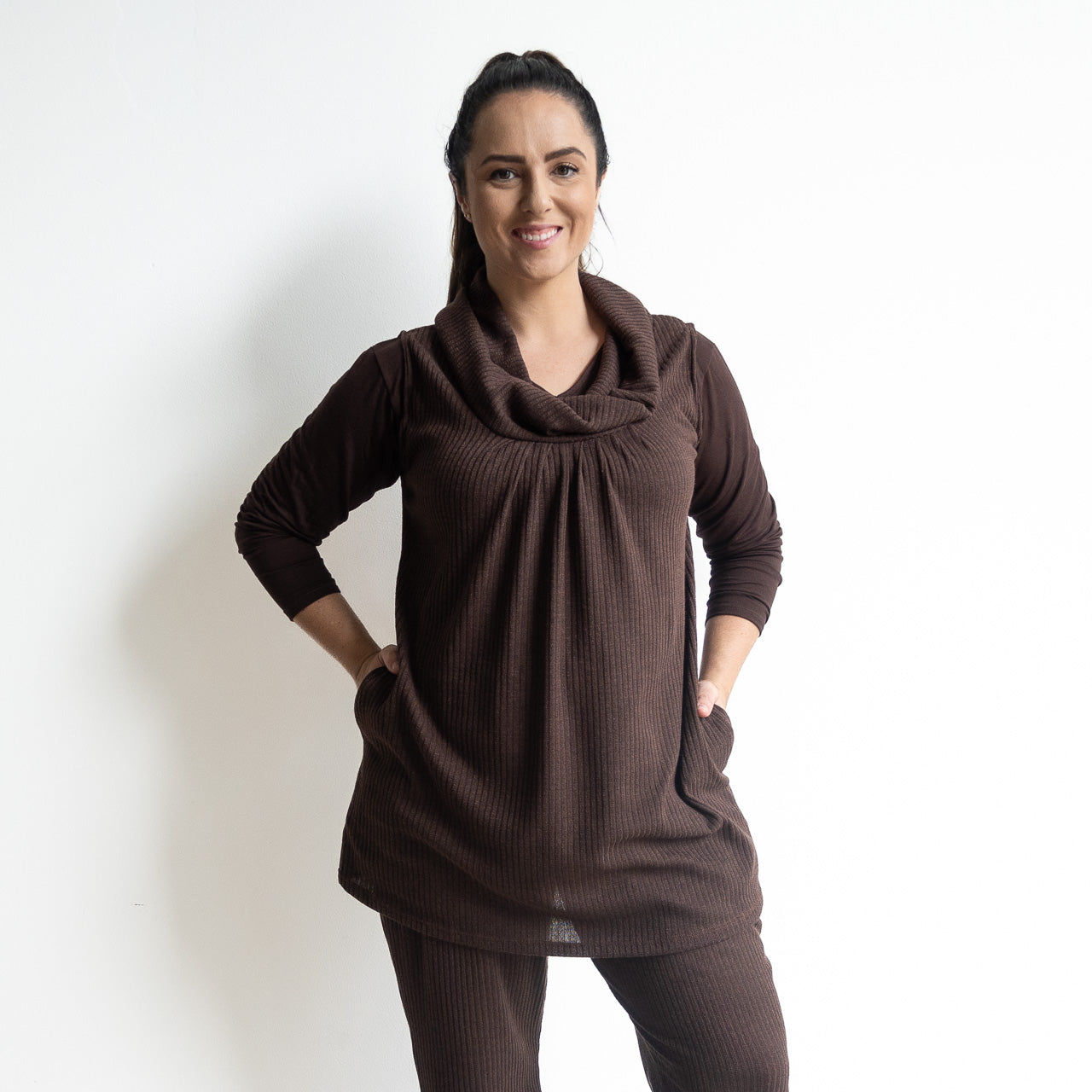 Versa Knit Cowl Tunic by KOBOMO