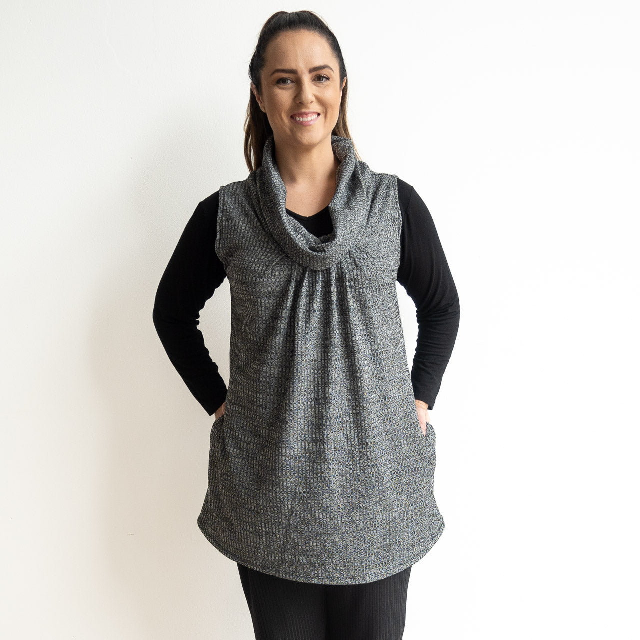 Versa Knit Cowl Tunic by KOBOMO