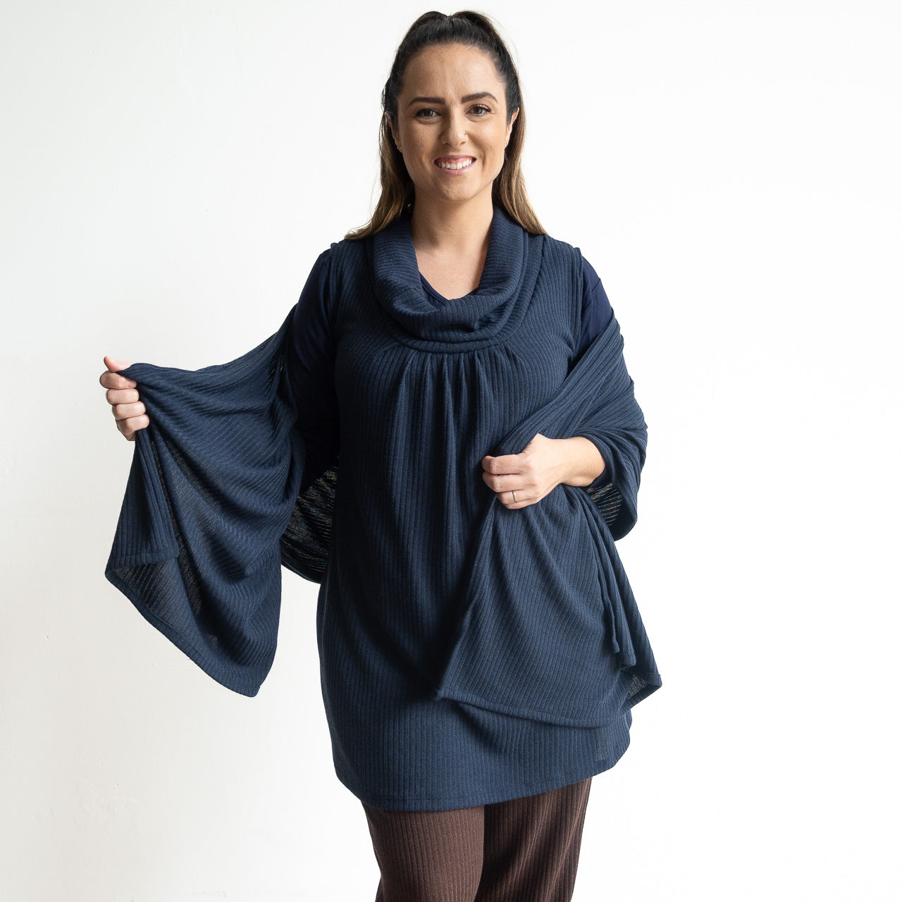 Versa Knit Scarf Wrap by KOBOMO