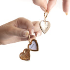 Vintage Heart Charm Locket Earrings