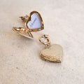 Vintage Heart Charm Locket Earrings