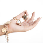 Vintage Heart Charm Locket Earrings