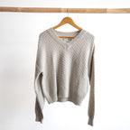 Waffle Knit V-Neck Jumper by Escape - 1350